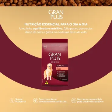 Racao GranPlus Choice Caes Adultos Frango e Carne 3